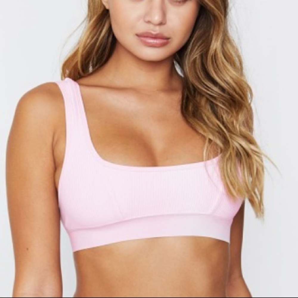 Frankie’s Bikinis Drew Pink Bikini Top